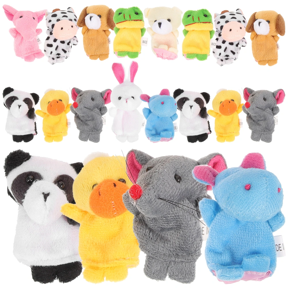 20 pcs Finger Puppets Hand Finger Puppets Toy Mini Animal Figures Finger Toy for Children