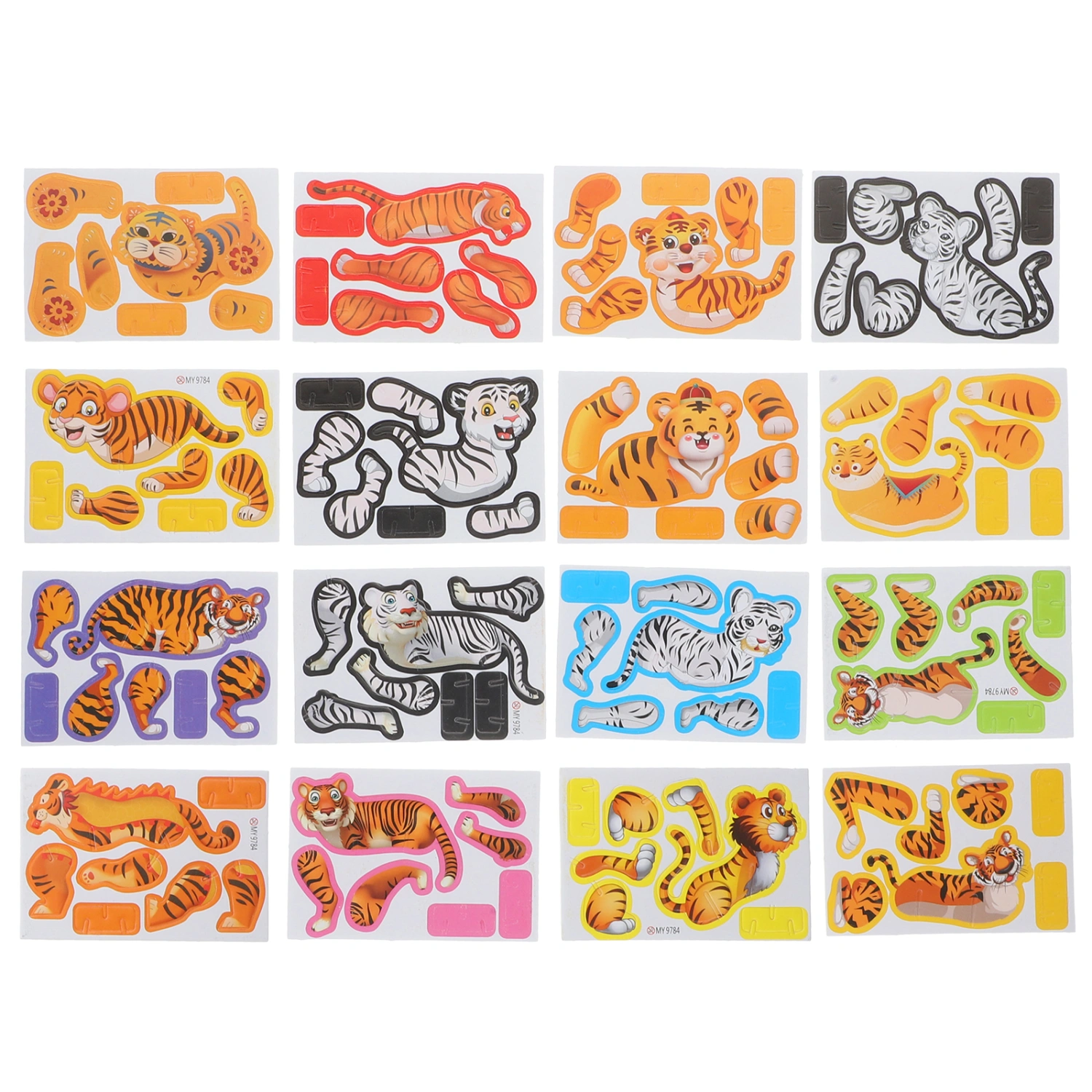 50pcs 3D Tiger Puzzle Educational Puzzle Montessori Puzzle Learning Game Puzzle