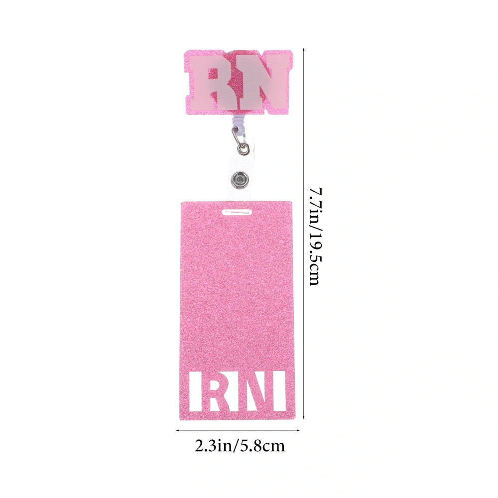 Glitter Badge Retainer Nurse Badge Accessory  Acrylic Nurse Tag  Badge Holder With Belt Clip