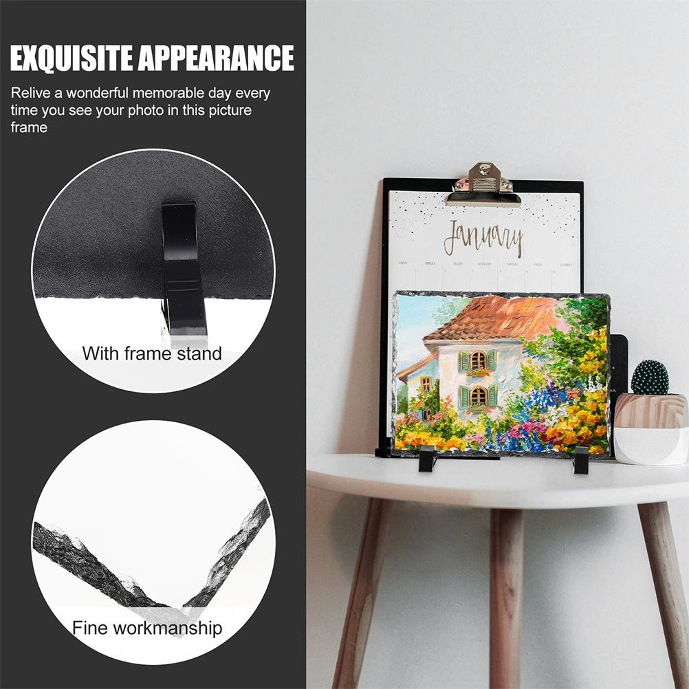Sublimation Slate Blanks Sublimation Stone Slate Picture Frame Heat Transfer Rock Photo Plaque