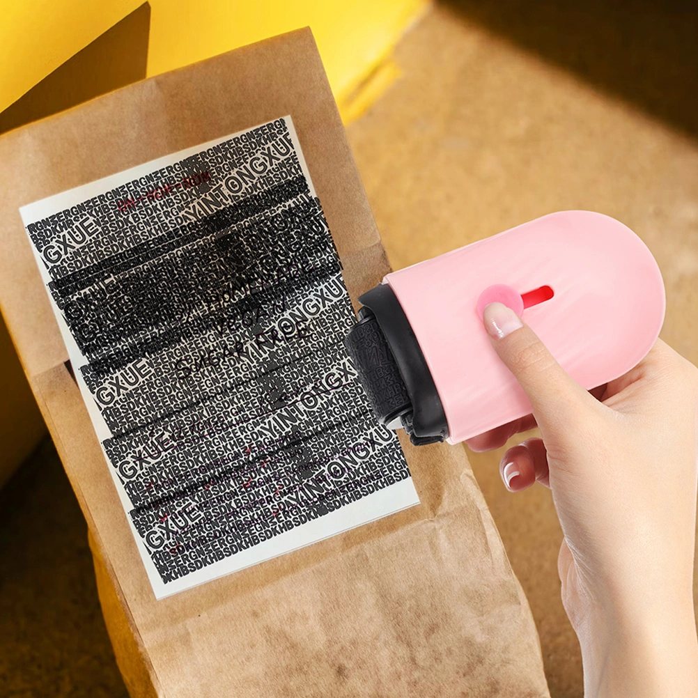 2Pcs Multi-function Roller Stamps Convenient Stamp Rollers Removal Confidential Stamps