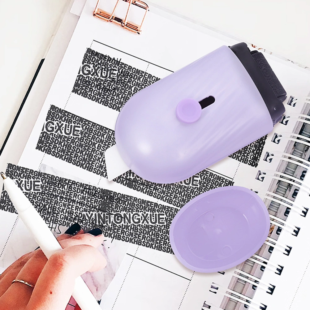2Pcs Multi-function Roller Stamps Convenient Stamp Rollers Removal Confidential Stamps