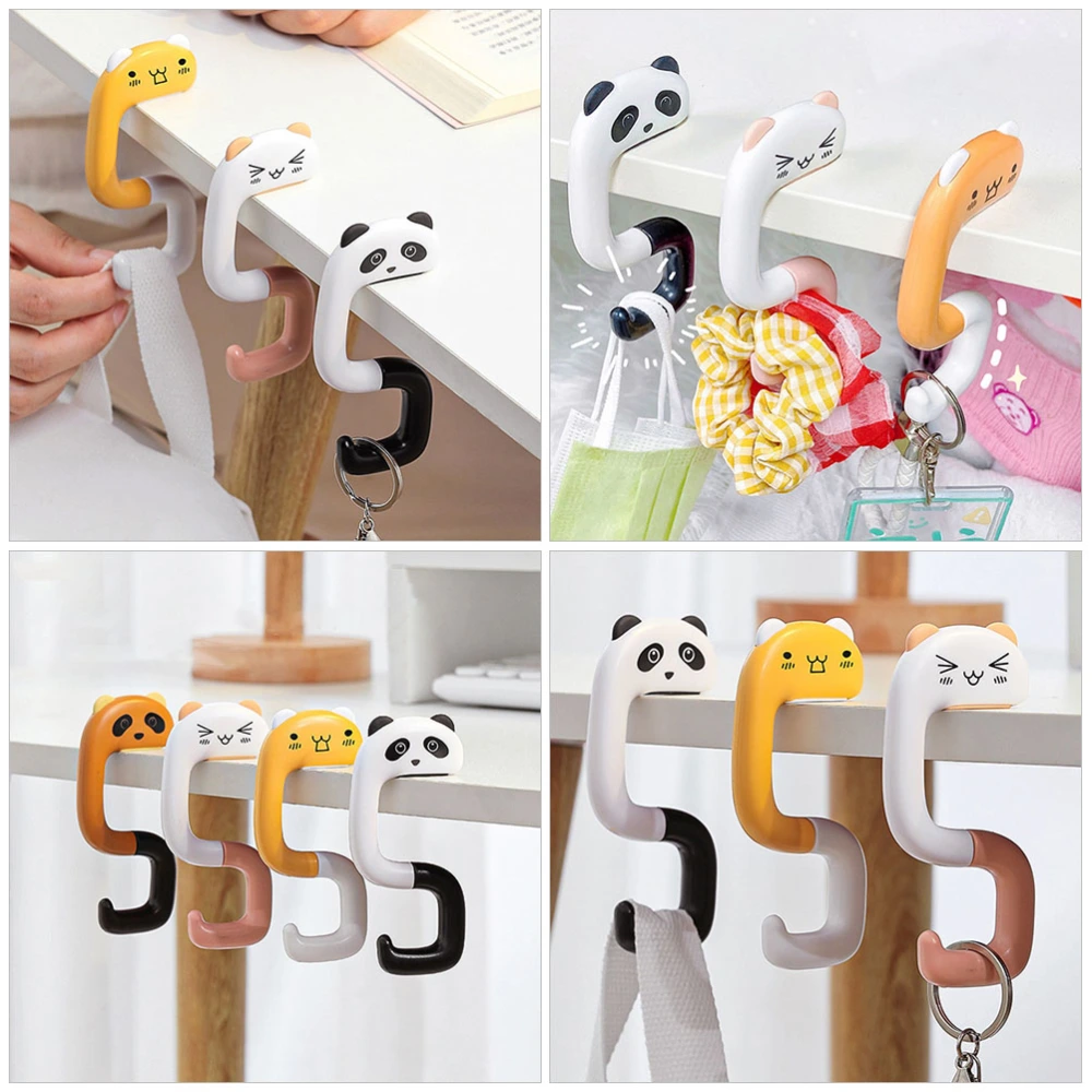 Purse Hook Animal Pattern Student Bag Hanger Desk Handbag Hook Accessory