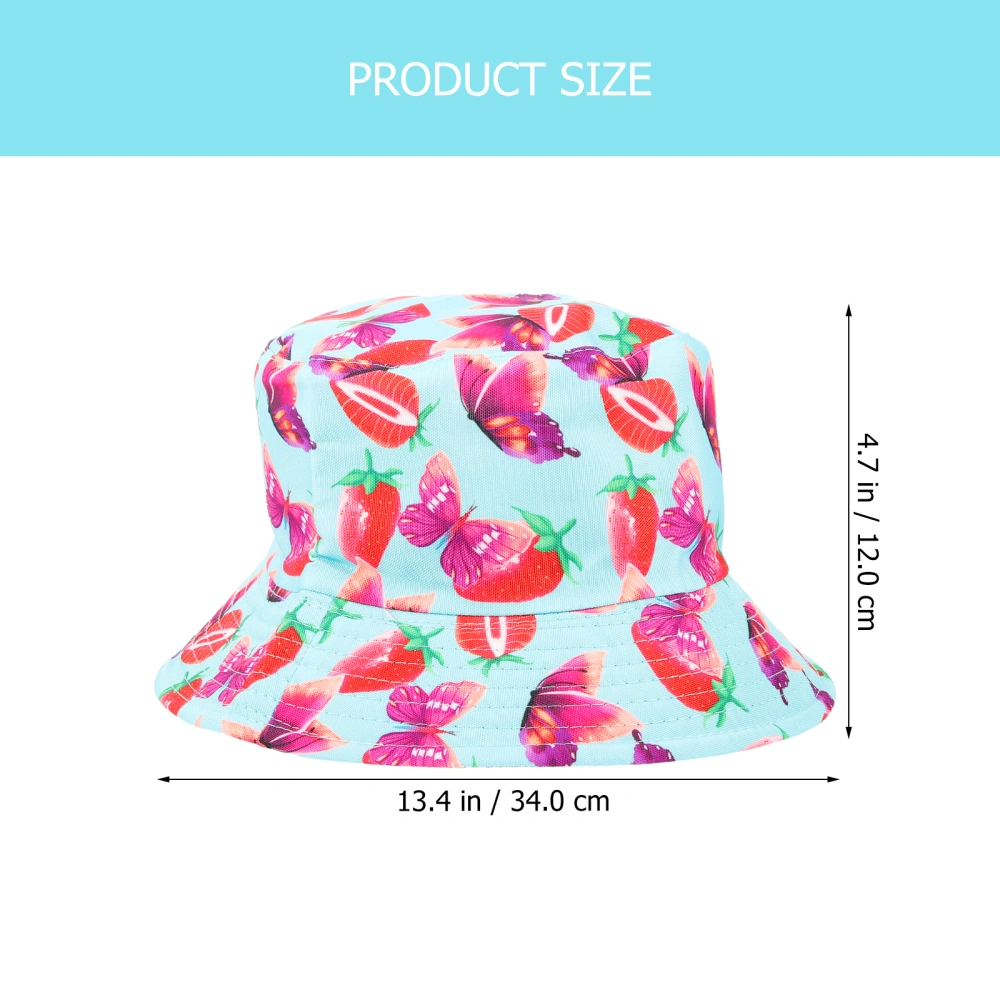 Butterfly Hat Decorative Headwear Bucket Hat For Women Outdoor Polyester Bucket Hat