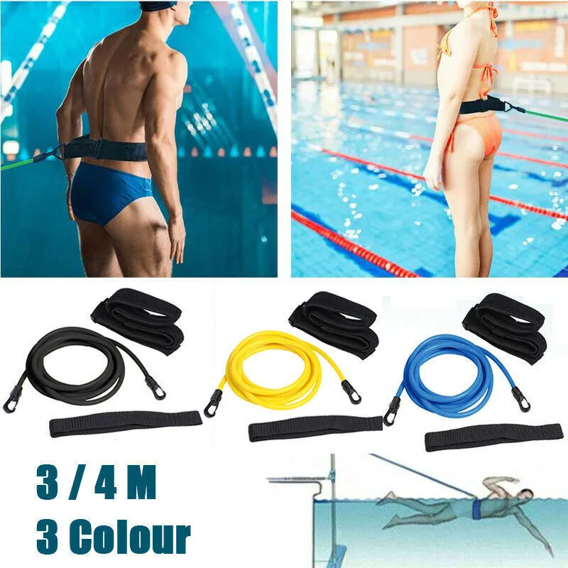 1 Set Swimming Resistance Band Swim Training Tether  Swimming Gears Swim Training Tools