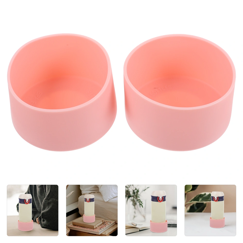 2 pcs Water Bottles Bottom Silicone Sleeve Glass Bottle Bottom Silicone Cover Protective Covers