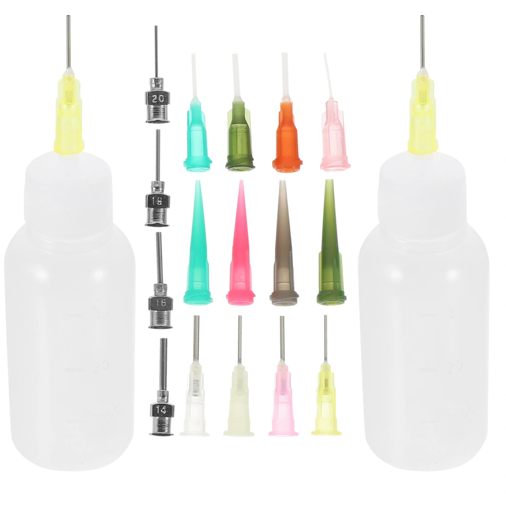 1 Set Needle Tip Applicator Bottle DIY Craft Tattoo Precision Tip Applicator Bottle with Tips