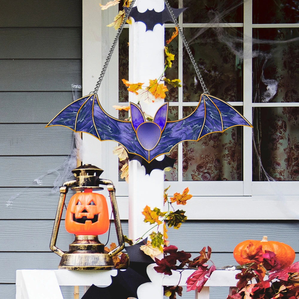 Flying Bat Window Hanging Pendant Halloween Wall Decor Halloween Acrylic Bat