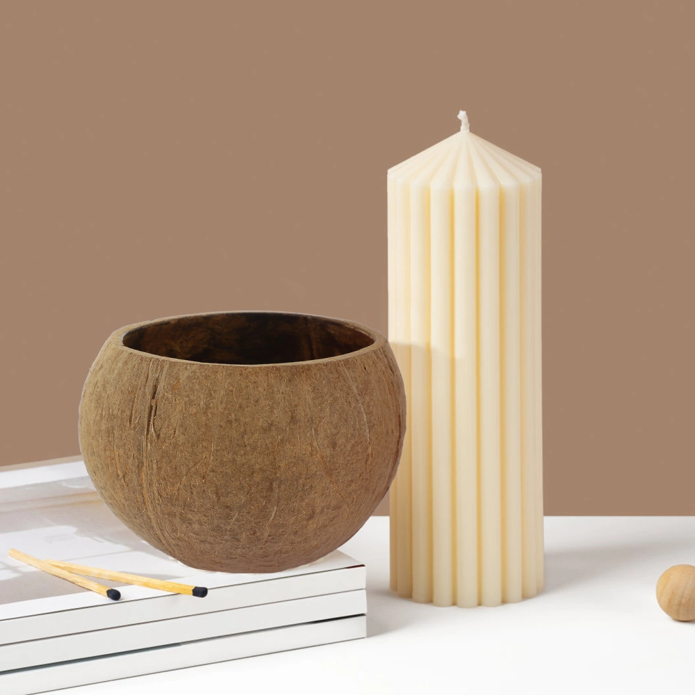 Coconut Shell Candle Wax Holder Natural Soy Wax Container Decorative Scented Candle Holder