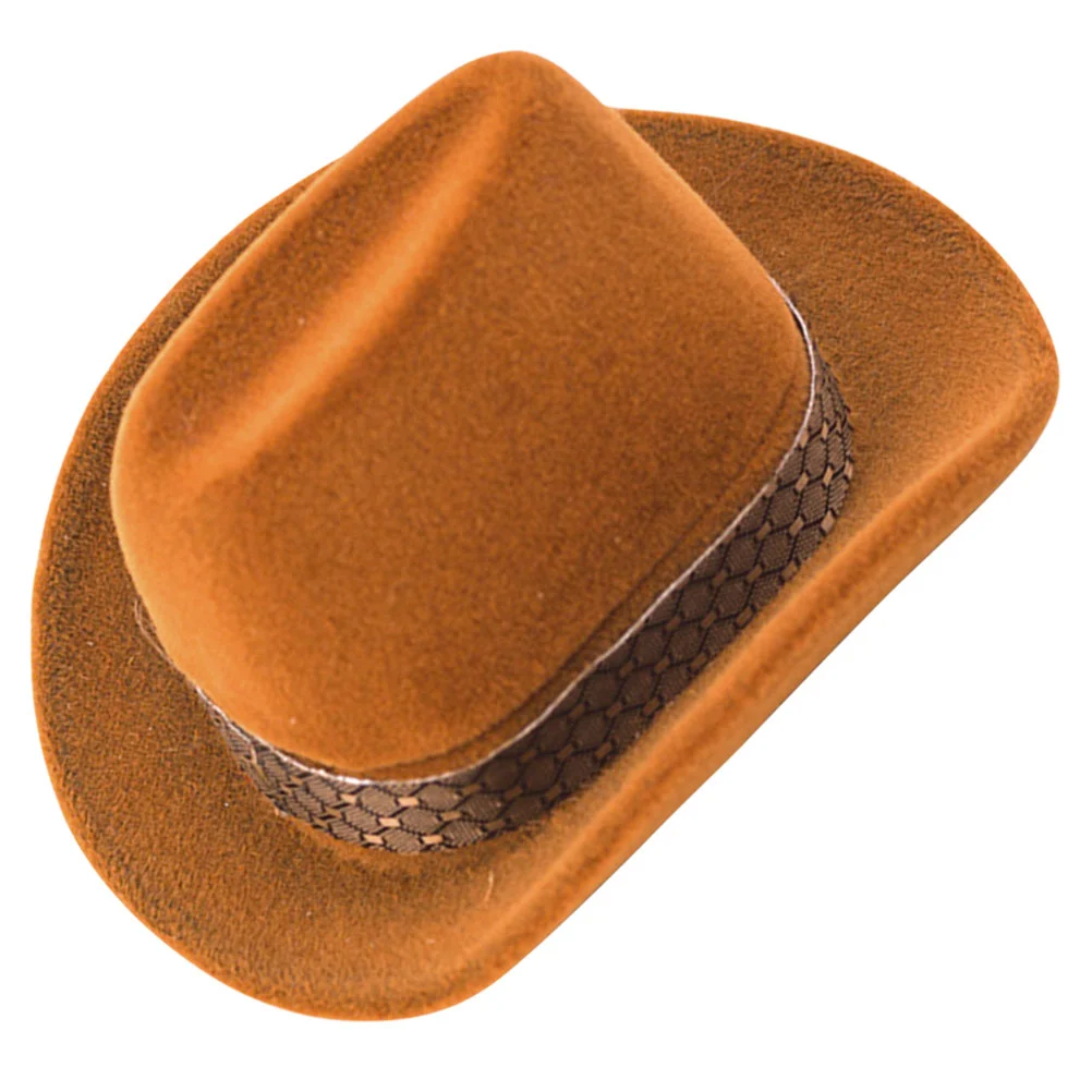 Cowboy Hat Shape Rings Box Jewelry Display Storage Case Wedding Rings Holder
