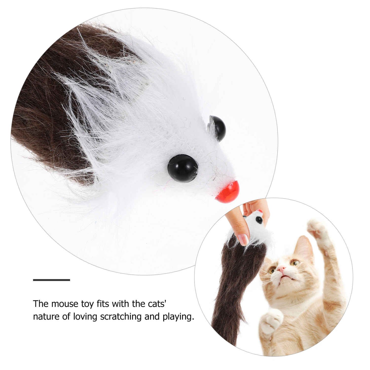 5Pcs Cat Mouse Toys Interactive Cat Toy Pets Interactive Exerciser Toy for Indoor Cats