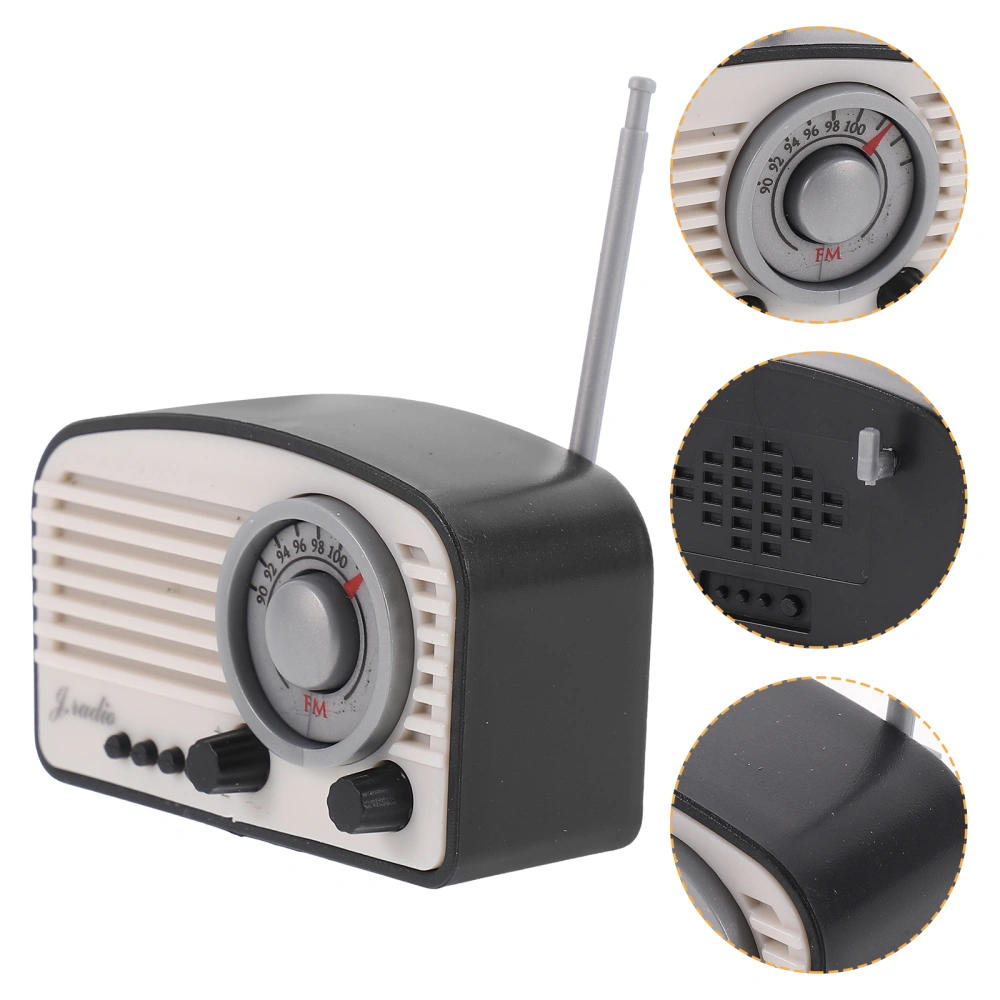 Miniature Radio Model Vintage Style Radio Figurine Simulation Radio Model Mini Radio Craft