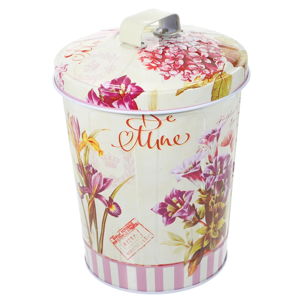 Creative Flower Pattern Biscuit Box Useful Snack Storage Box European Candy Storage Box