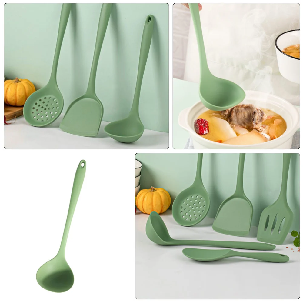 Silicone Soup Spoon Large Serving Spoon Ladle Spoon for Home Kitchen Restaurant