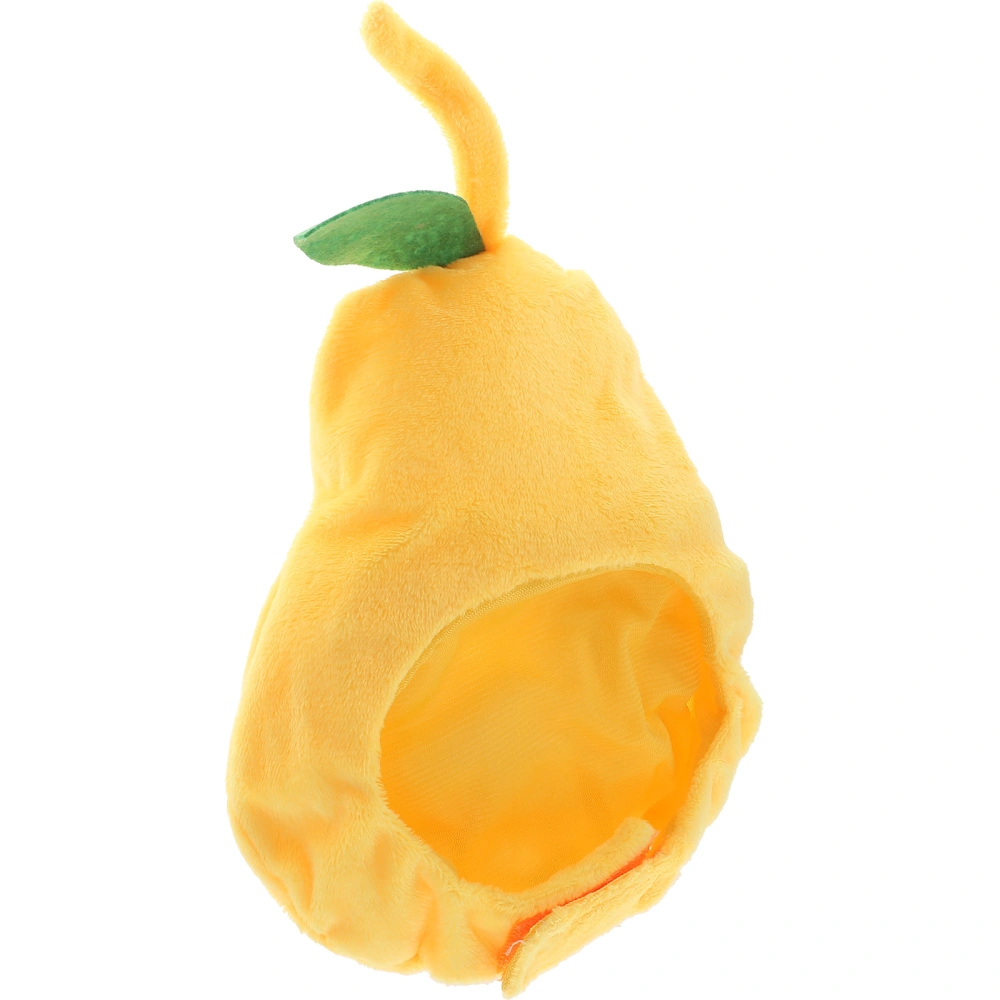 Pear Shaped Pet Headwear Creative Cartoon Pet Hat Lightweight Plush Pet Cap for Small Cat Dog