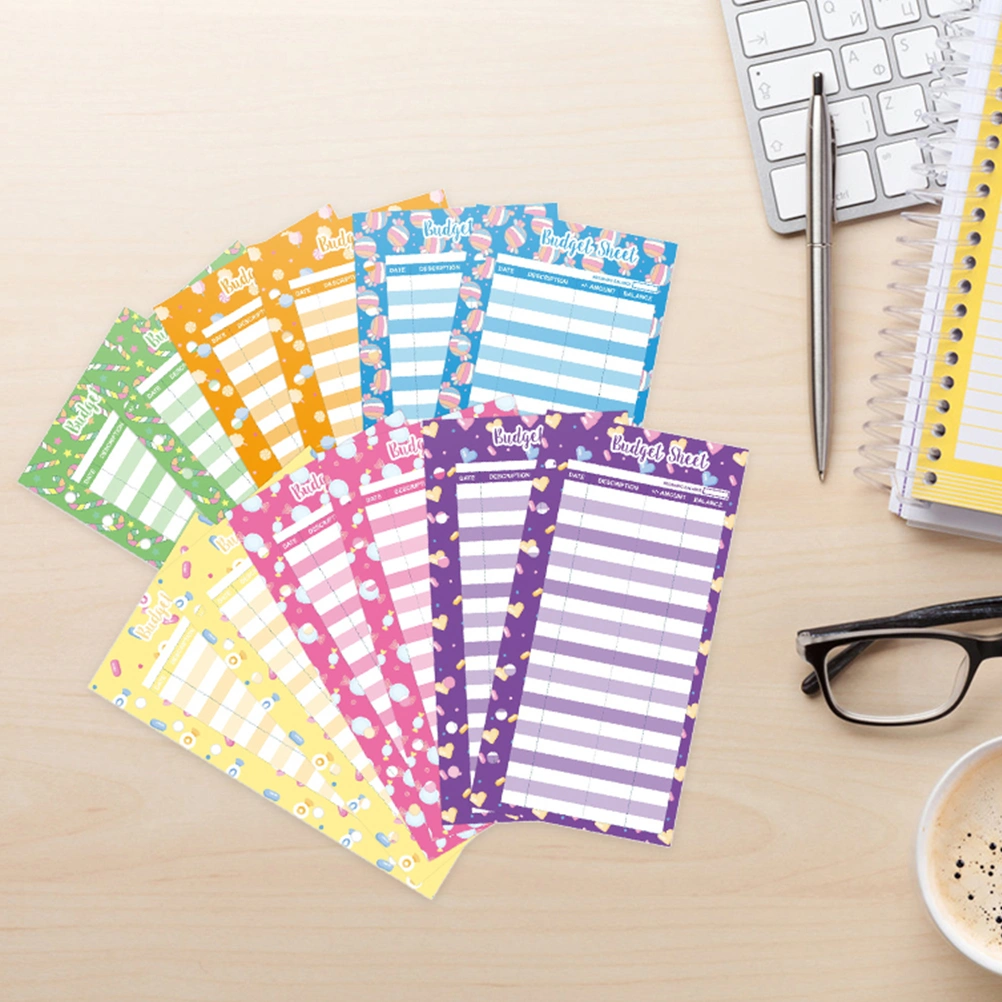60pcs Daily Budget Sheets Expense Tracker Budget Sheets Replacement Budget Binder Inserts for A6 Binder