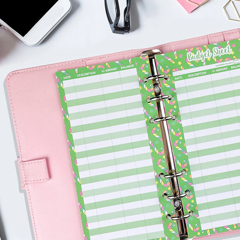 60pcs Daily Budget Sheets Expense Tracker Budget Sheets Replacement Budget Binder Inserts for A6 Binder
