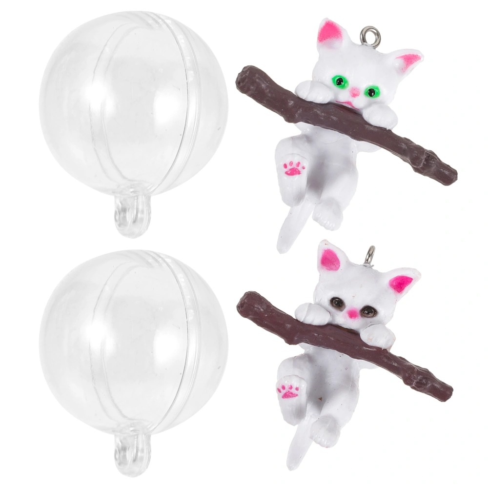 2pcs Fish Tank Cat Ornaments Floating Cat Decoration Adorable Aquarium Cat Ornaments