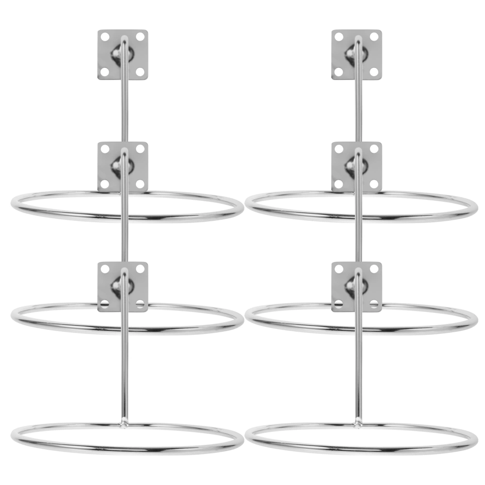 6pcs Basketball Wall Mounts Basketball Storage Stands Multi-function Basketball Holders