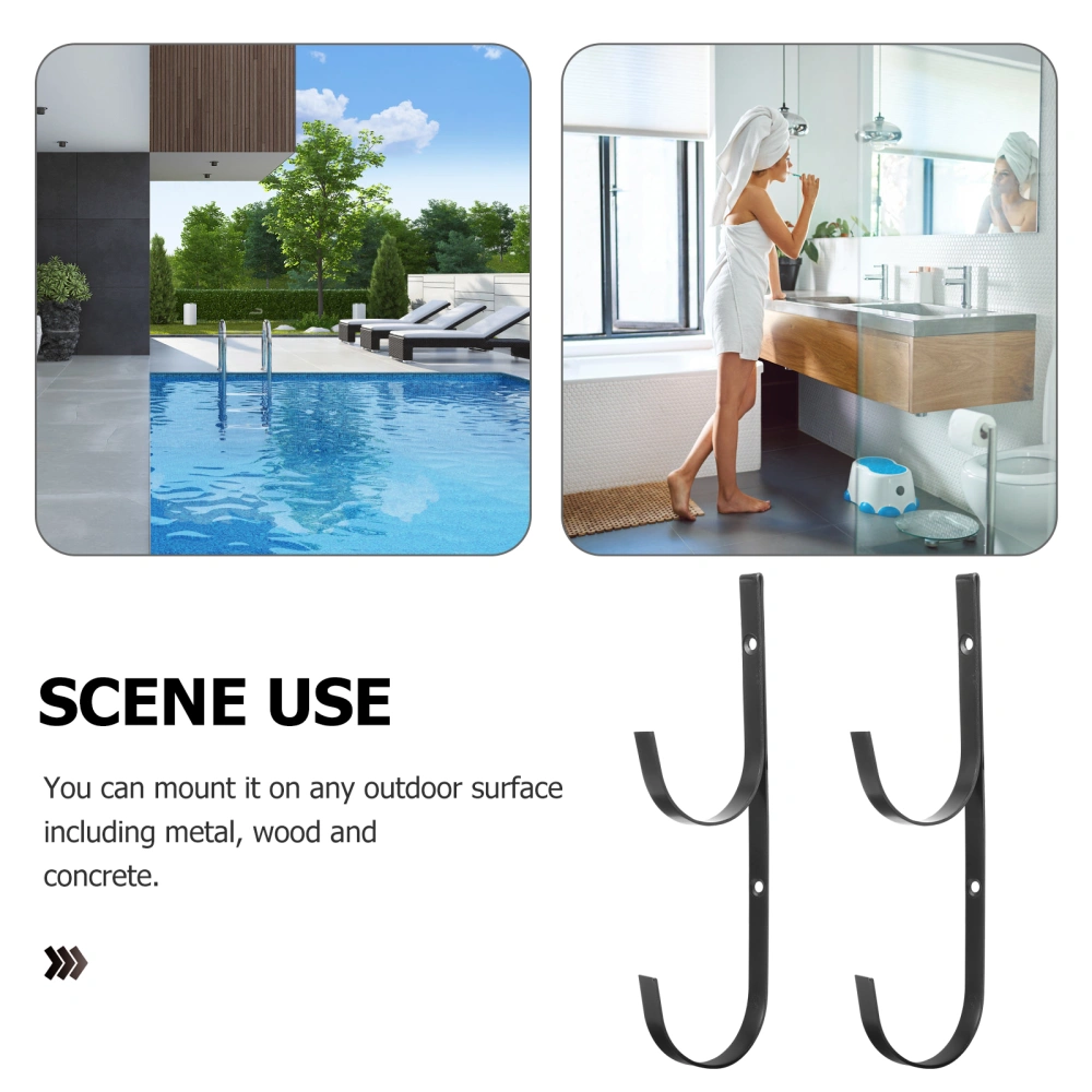 2pcs Swimming Pool Pole Hangers Multi-use Pool Hooks Swimming Pool Hooks Storage Pool Hangers