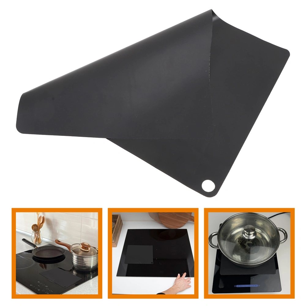 2Pcs Silicone Induction Cooktop Mat Non-Slip Induction Cooktop Pad Silicone Heat Insulated Mat