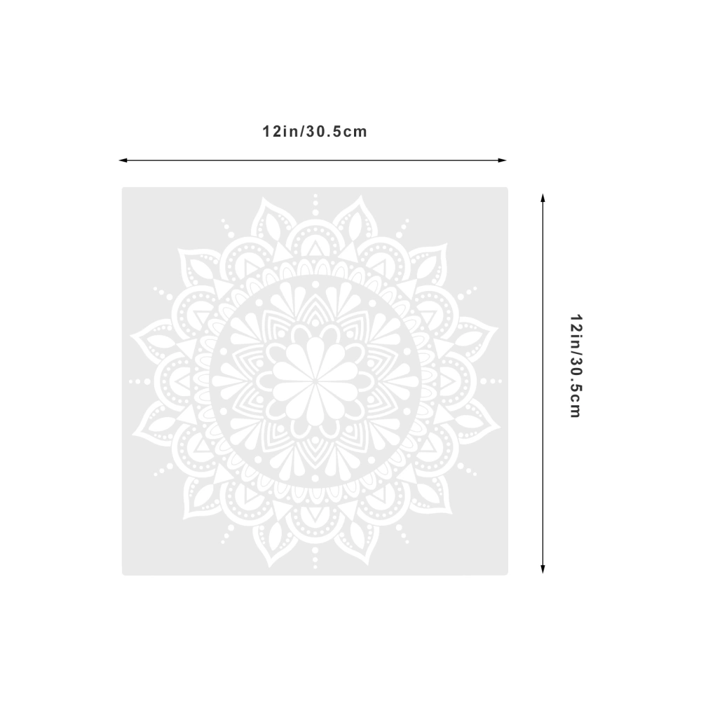 9pcs Stencils for Painting on Wall Diy Floor Tile Mandala Stencil Reusable Wall Painting Template