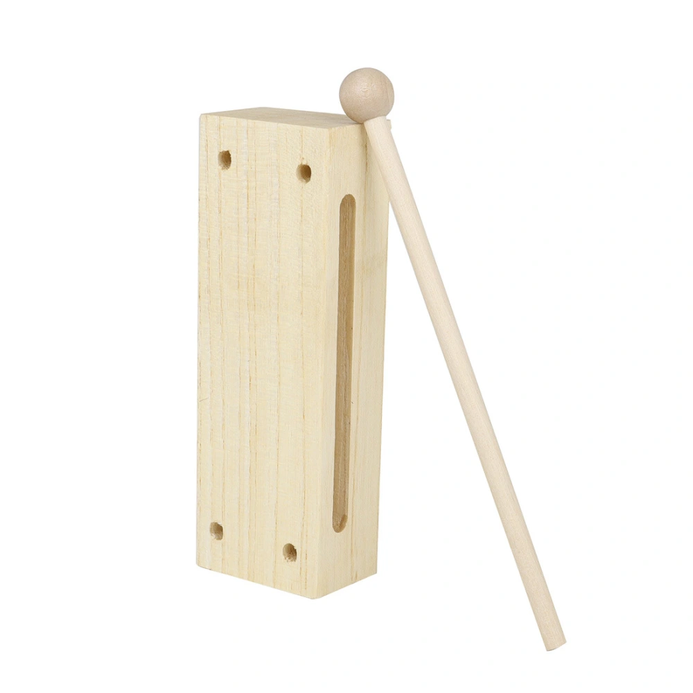 1 Set of Wood Rhythm Block Musical Percussion Instrument with Mallet Rhythm Music Lummi Sticks