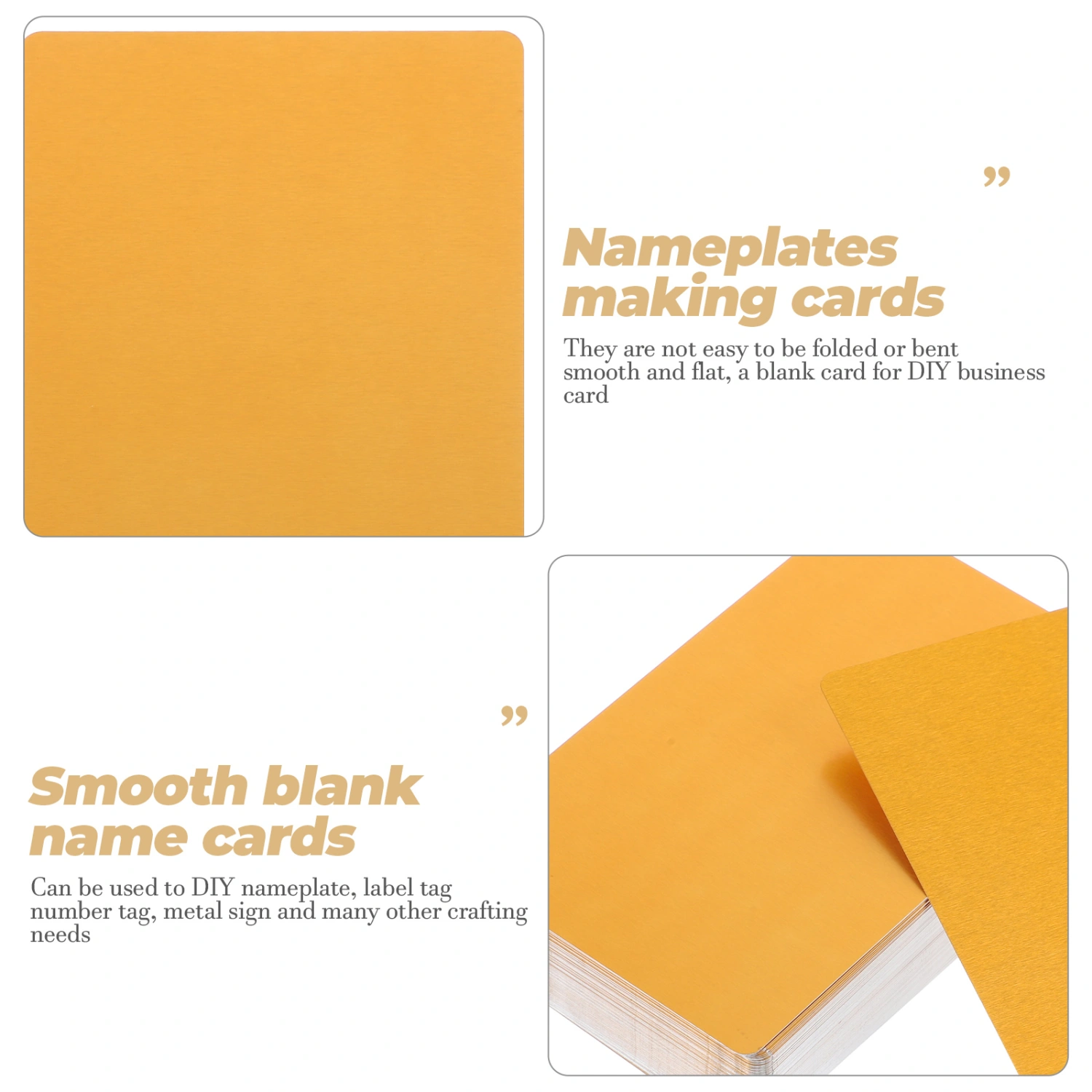 50Pcs Engraved Business Cards Metal Name Cards Engraving Blank Metal Cards DIY Metal Cards