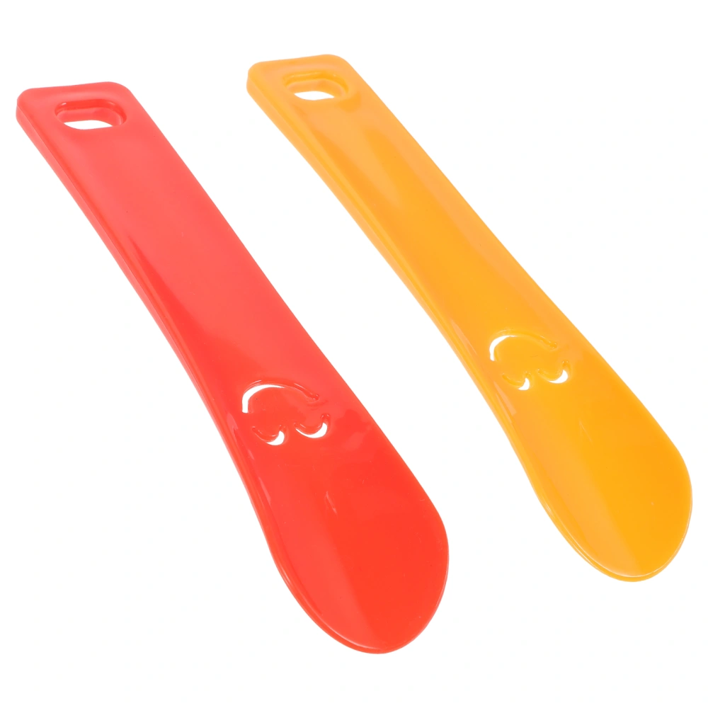 2pcs Portable Shoe Helper Handled Shoe Horn Short Handle Shoe Horn Travel Shoes Wearing Tool