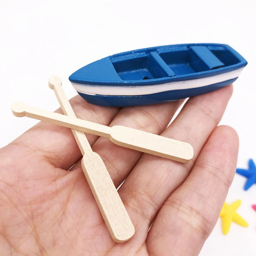 100pcs Beach Style Miniature Paddles Boat Accessory Beach Themed Paddles Accessories