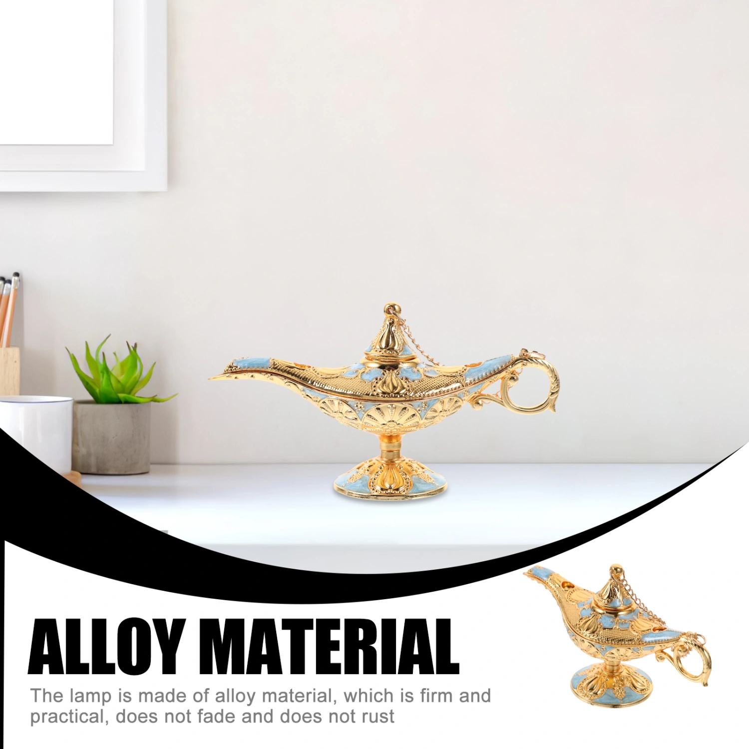 Luxury Wishing Lamp Ornament Banquet Wishing Lamp Handle Lamp Adornment