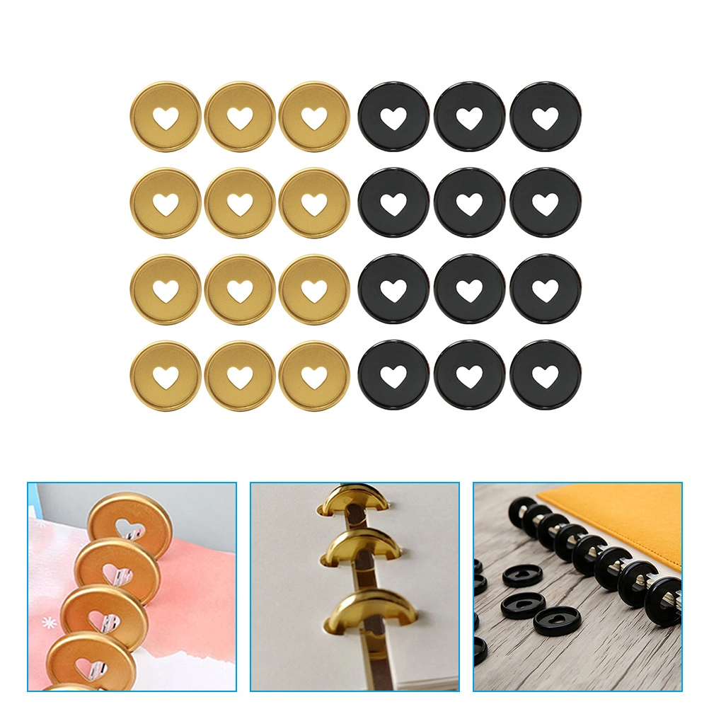 24Pcs Loose-leaf Binding Tools Multi-use Binding Discs Notebooks Binding Discs Planner Binding Tools