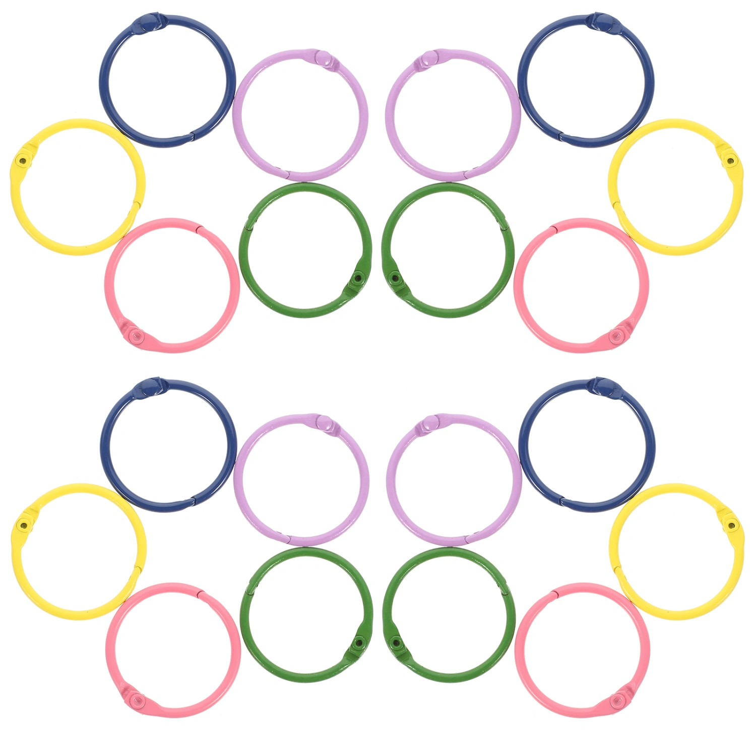 50pcs Loose Binder Rings Loose Leaf Rings for Art and Crafts Scrapbook Book Binder DIY