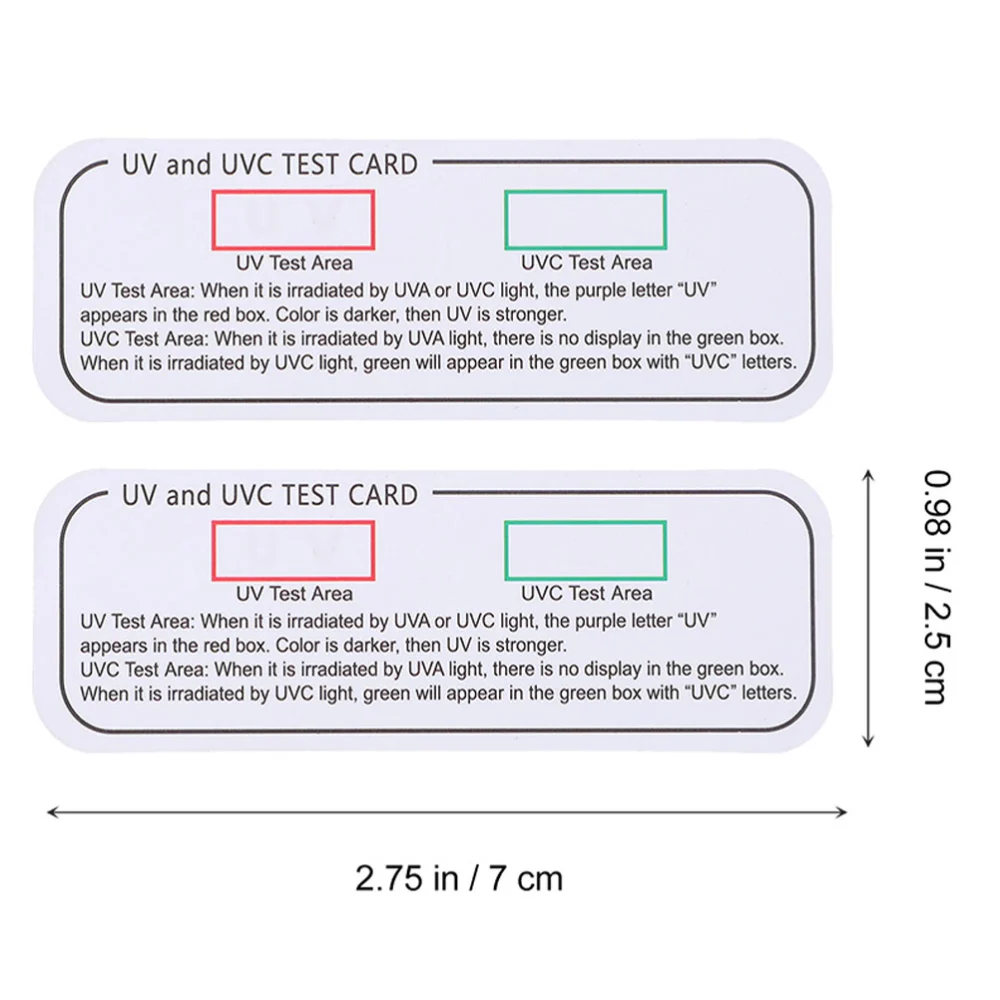 30Pcs Tableware Cabinet UVC Meters Disinfection Cabinet UV Light Test Cards Kitchen Supply