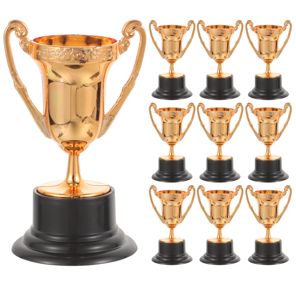 6pcs Small Trophy Model Handheld Plastic Trophy Prop Winner Reward Trophy Adornment