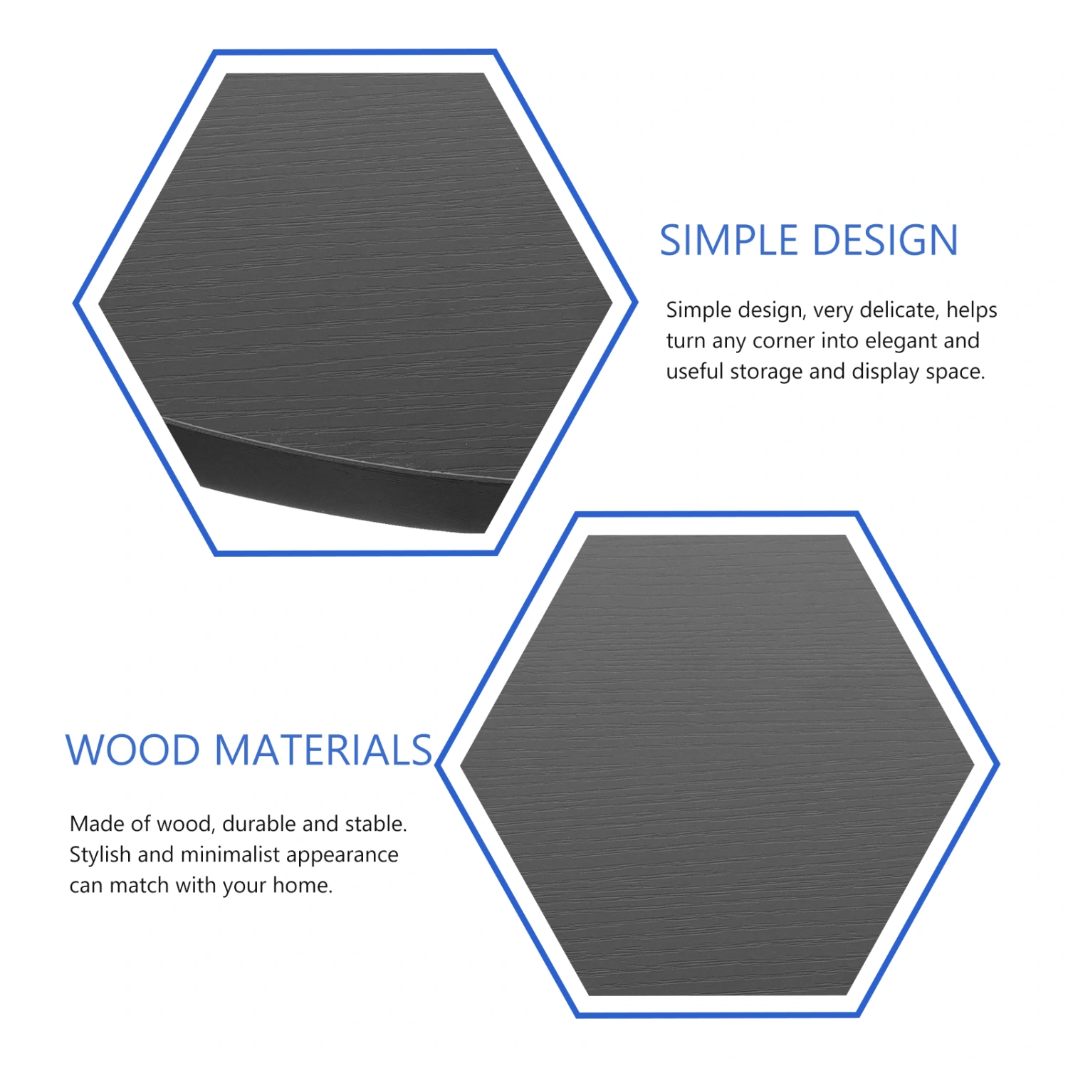3pcs Corner Shelves Wall Storage Bracket Floating Corner Shelves Wooden Corner Floating Shelves