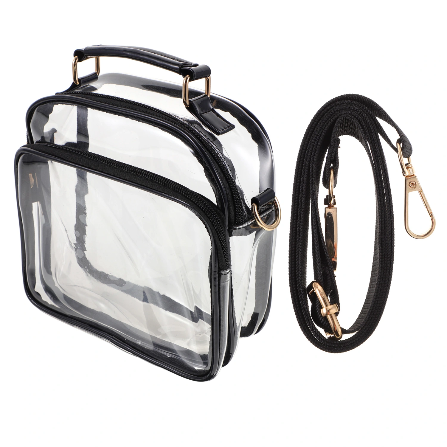 Clear Crossbody Messenger Transparent Shoulder Bag Concert StadiumTransparent Purse Clear Bag