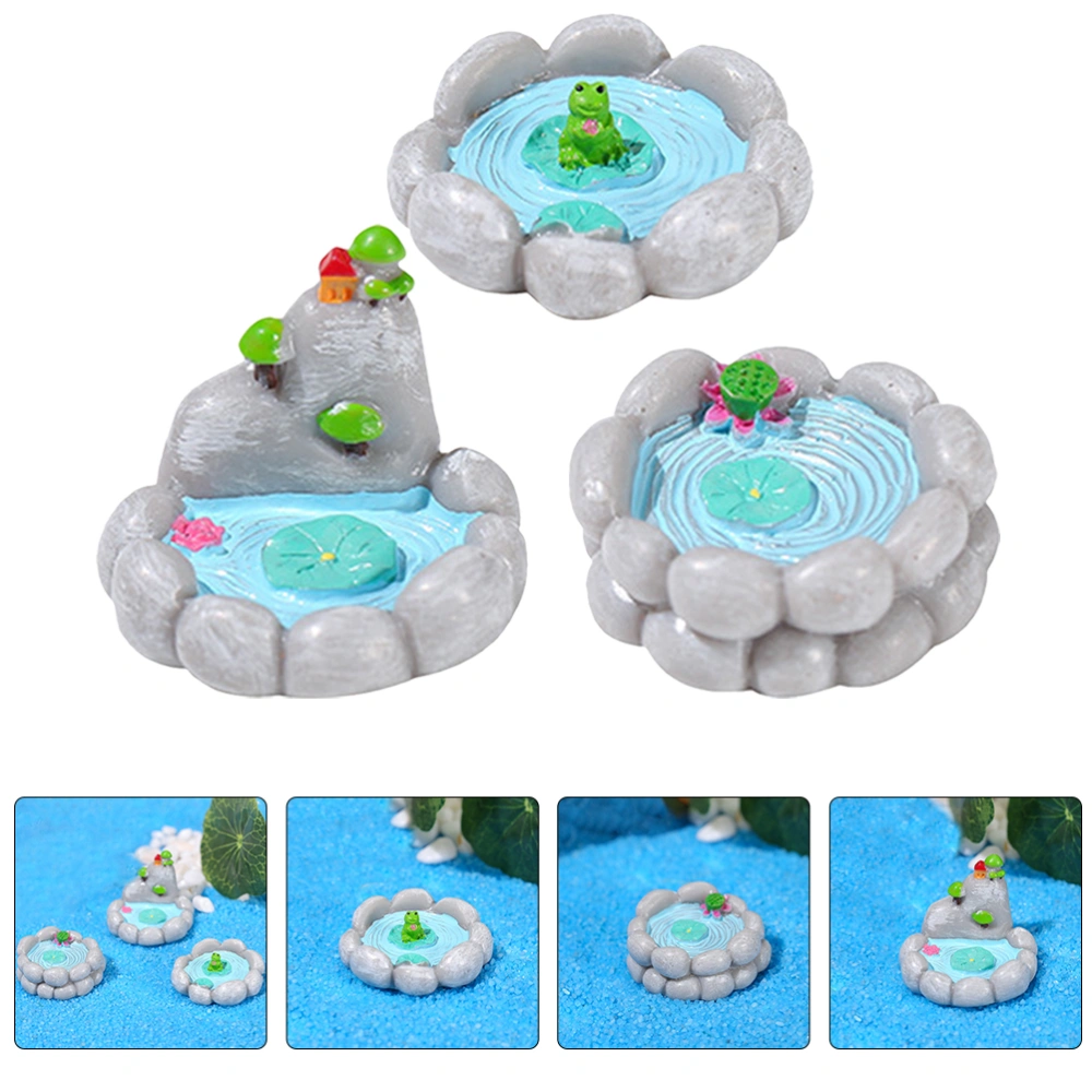 9Pcs Micro-landscape Mini Pond Craft Mini Pond Ornament Micro Landscape Decor