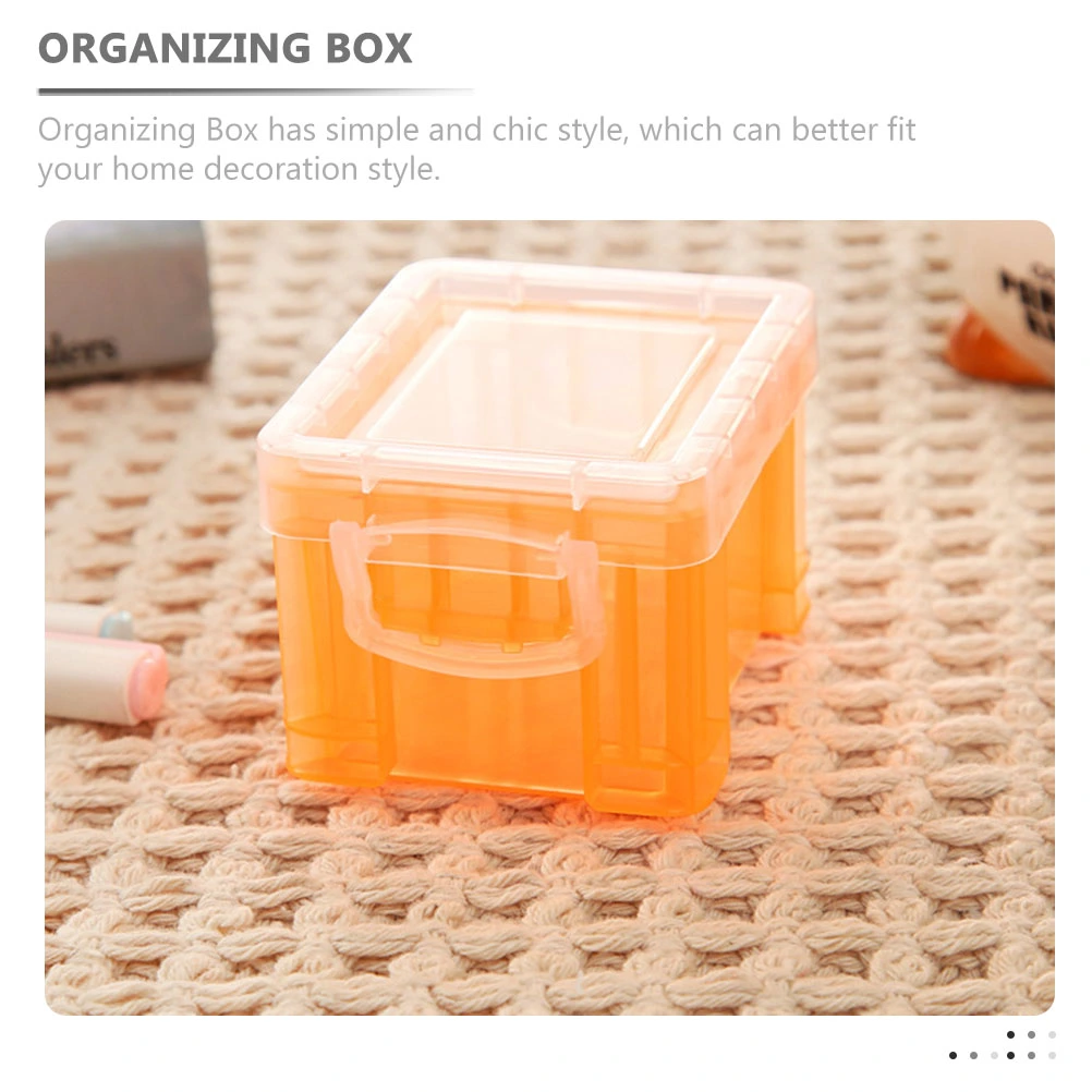 6Pcs Small Plastic Storage Box with Lid Small Storage Bin Box Sundries Storage Box