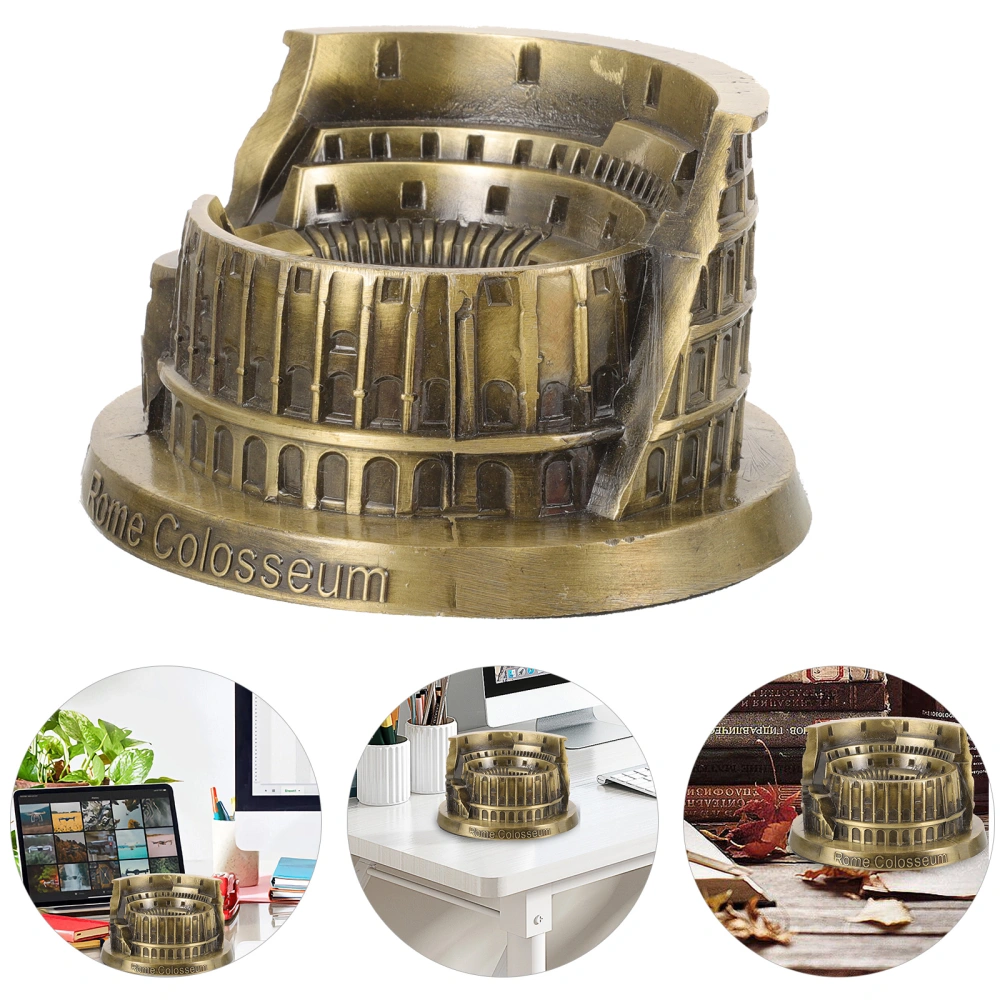 Ancient Rome Architecture Figurine Metal Colosseum Model Desktop Rome Architecture Decor