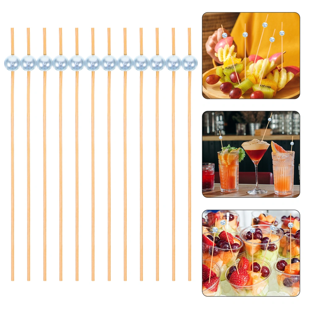 12pcs Cocktail Pick Cocktail Skewer Long Toothpick Drink Cocktail Decoration