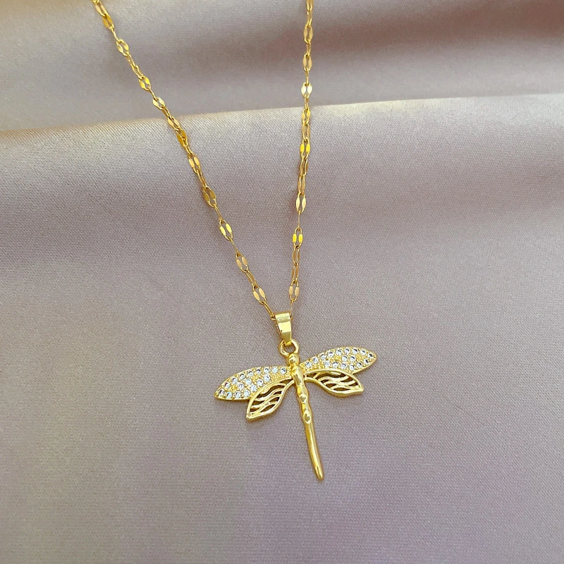 Dragonfly Pendant Necklace Decorative Necklace Women Dragonfly Necklace Jewelry