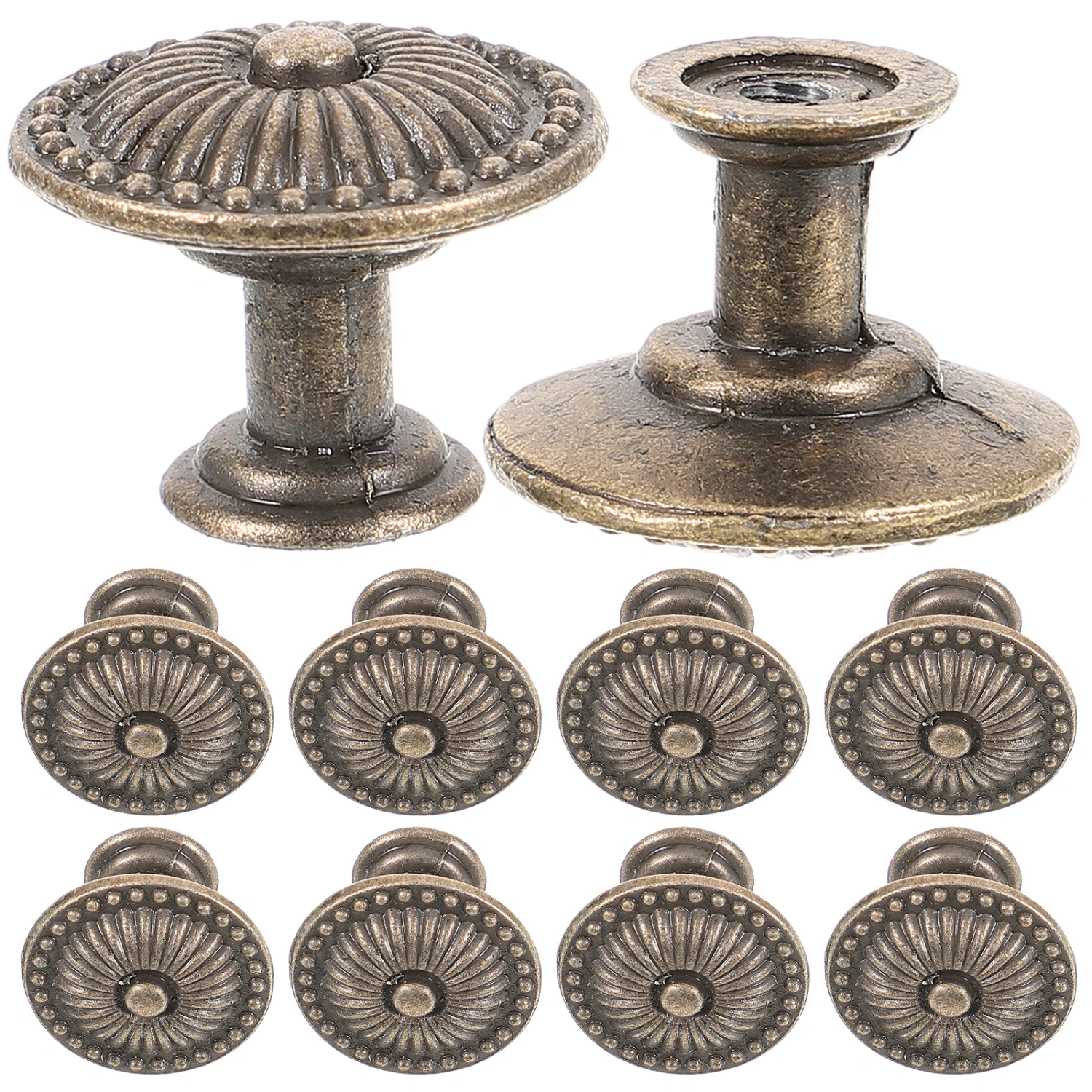 10 pcs Round Cabinet Knobs Vintage Drawer Knobs Decorative Dresser Knobs Round Knobs