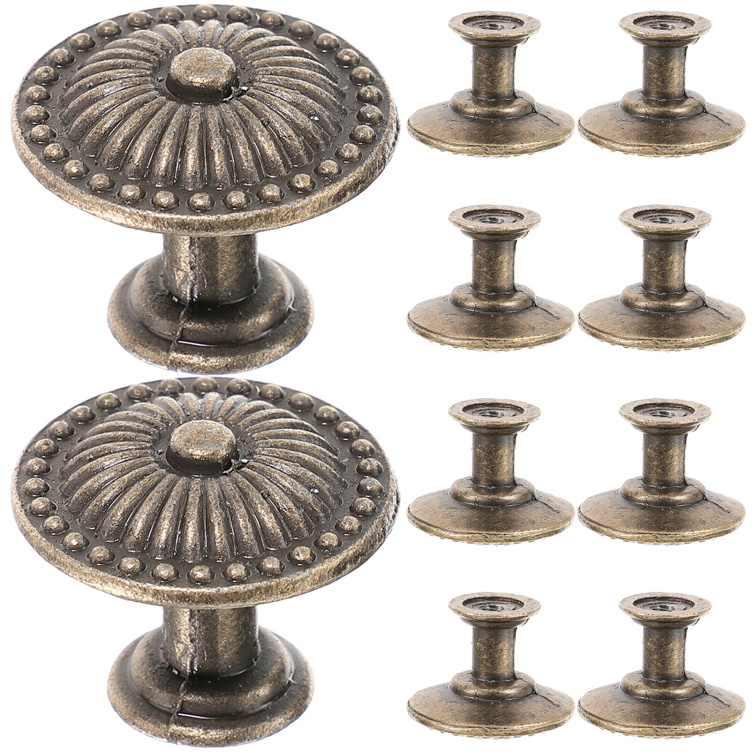 10 pcs Round Cabinet Knobs Vintage Drawer Knobs Decorative Dresser Knobs Round Knobs
