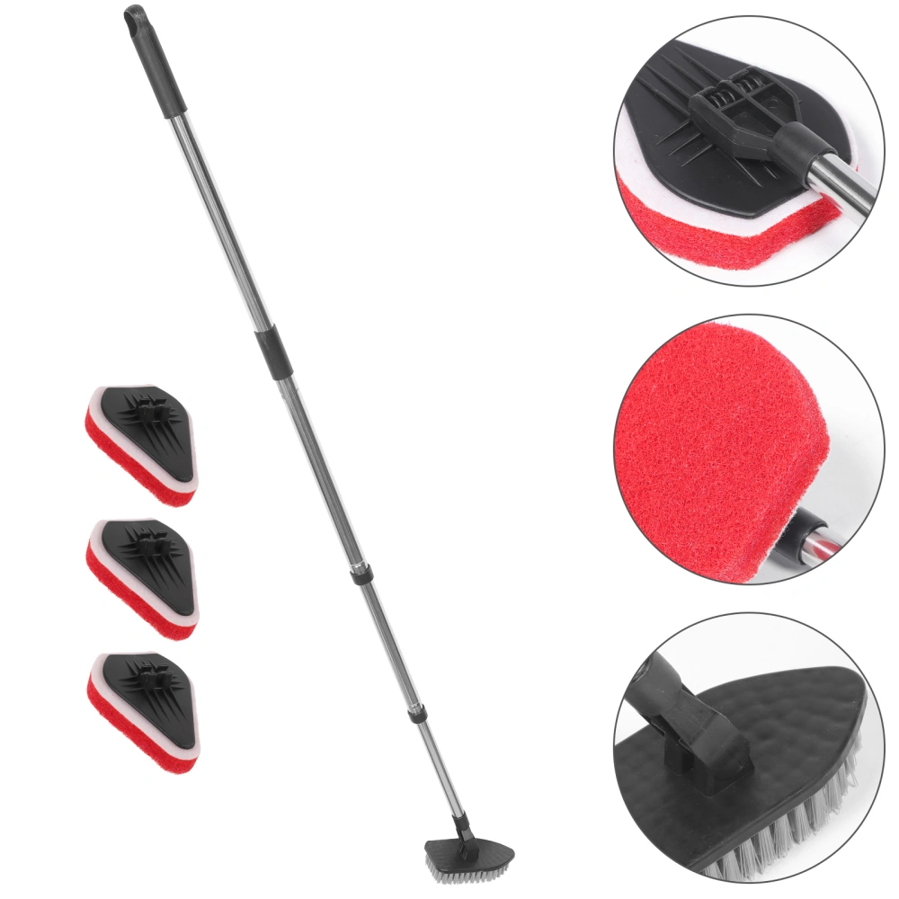 1 Set of Floor Brush Scrubber with Extendable Handle Multipurpose Cleaning Scrub Brush Tile Corner Brush