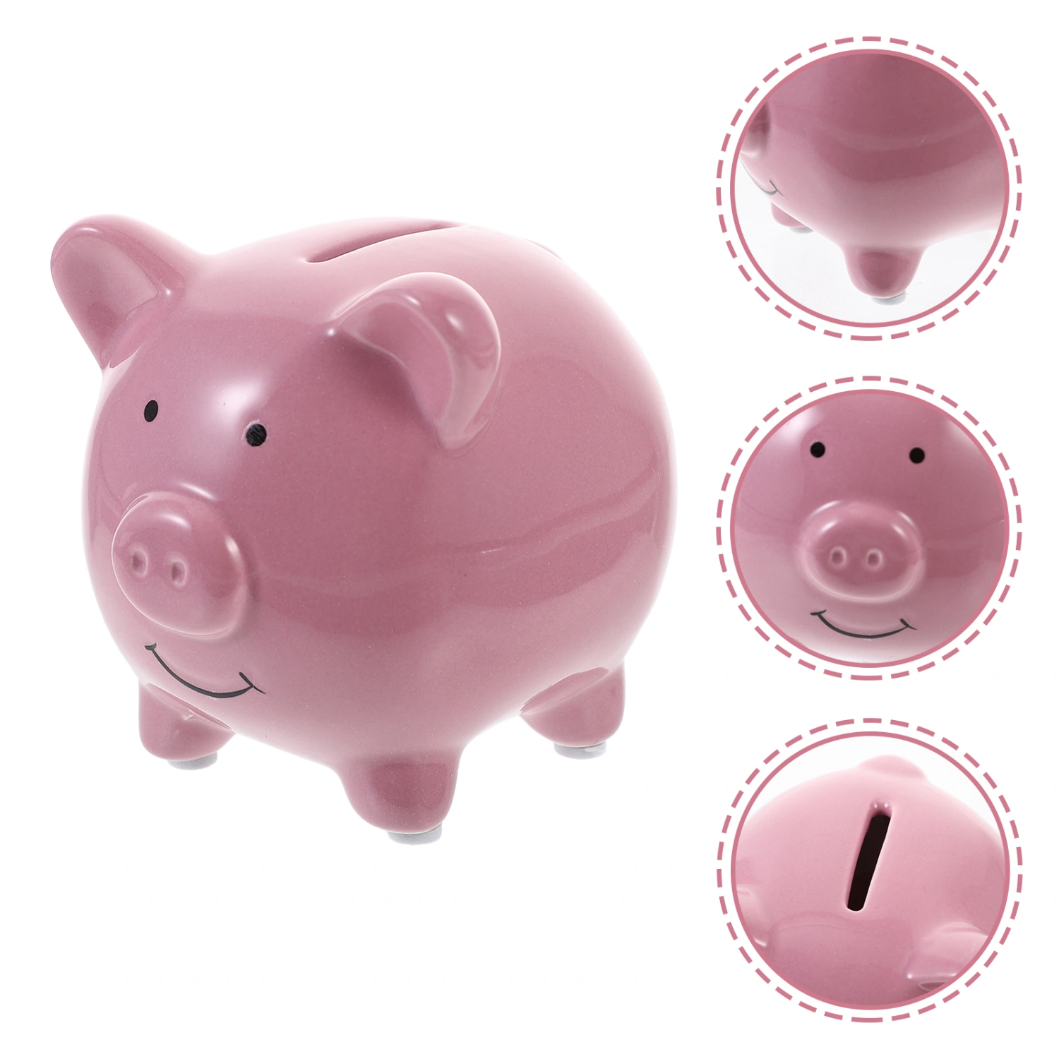 Desktop Pig Coin Bank Decorative Saving Pot Ceramic Pig Coin Bank Ceramic Pig Money Bank