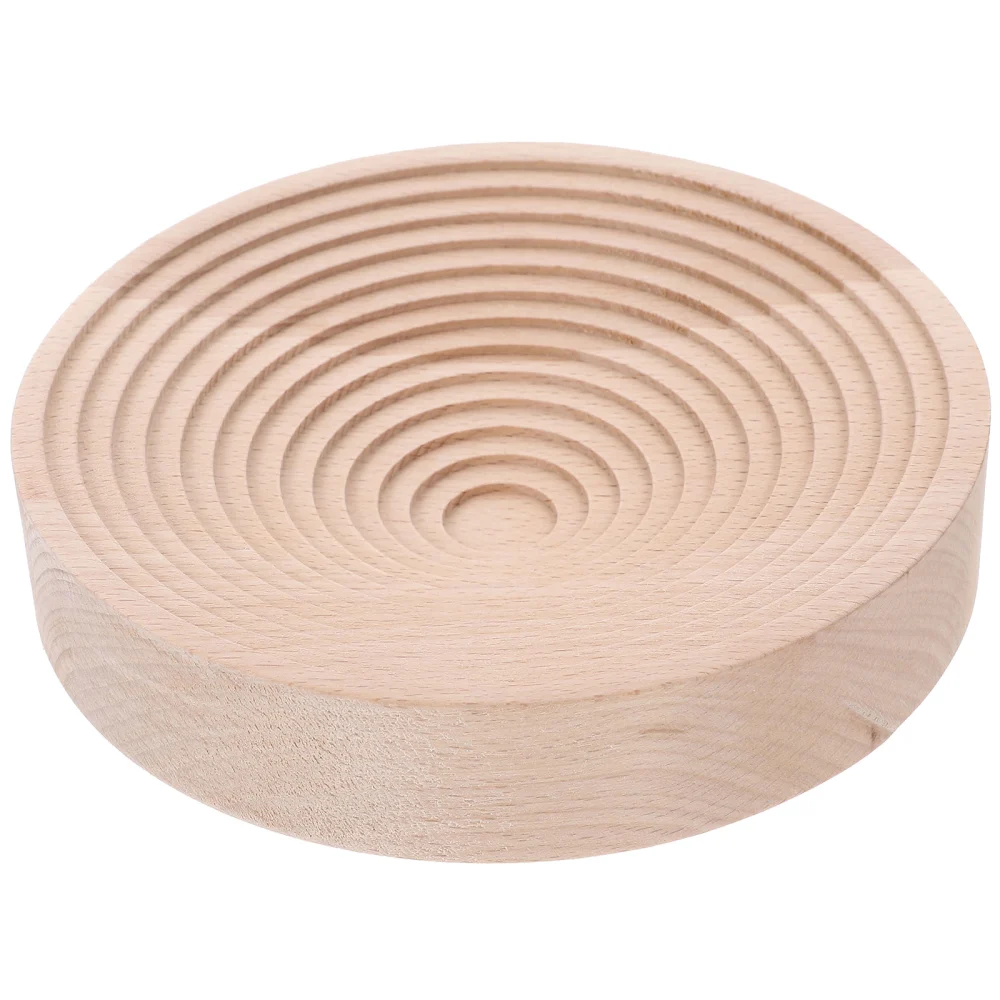 Round Wood Plate Food Serving Tray Multi-functional Cake Fruit Sushi Storage Holder