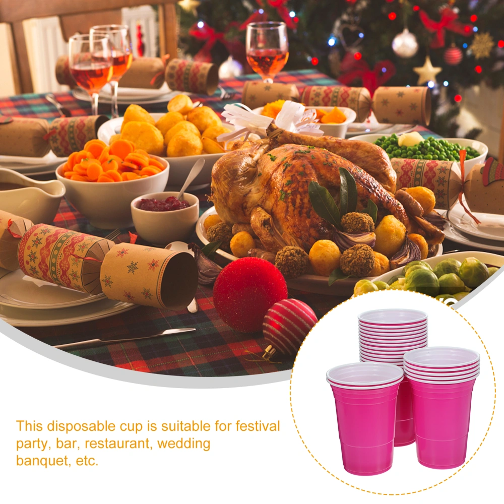 20pcs Plastic Party Tumblers Drinking Cups Water Cups for Wedding Camping