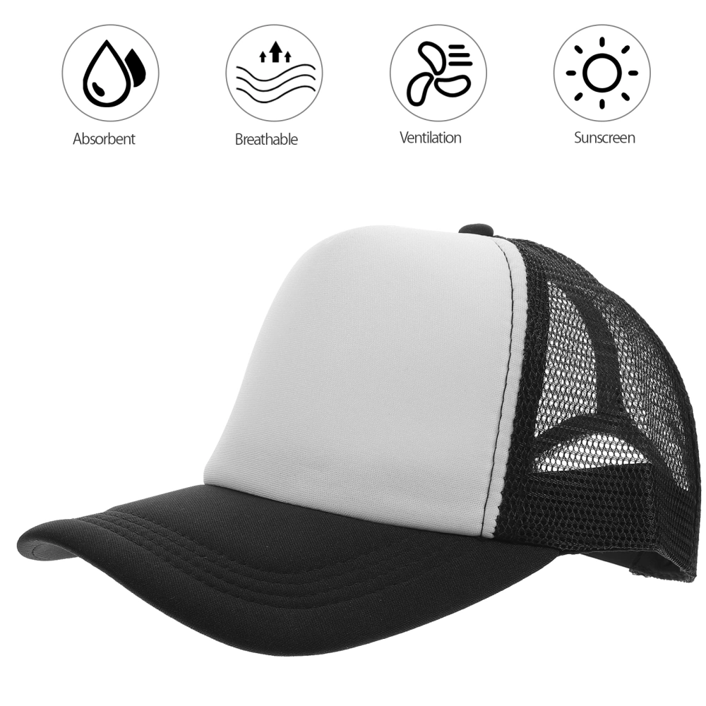 6pcs Heat Transfer Baseball Caps Blank Printing Hats Breathable Sublimation Hats