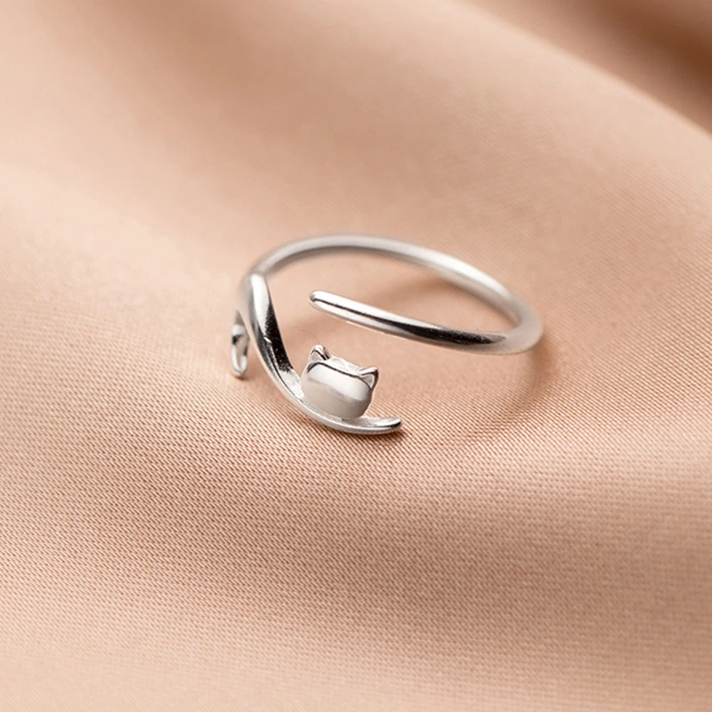 Cat Open Ring Cat Adjustable Ring Cat Animal Ring Cute Cat Ring Women Open Ring